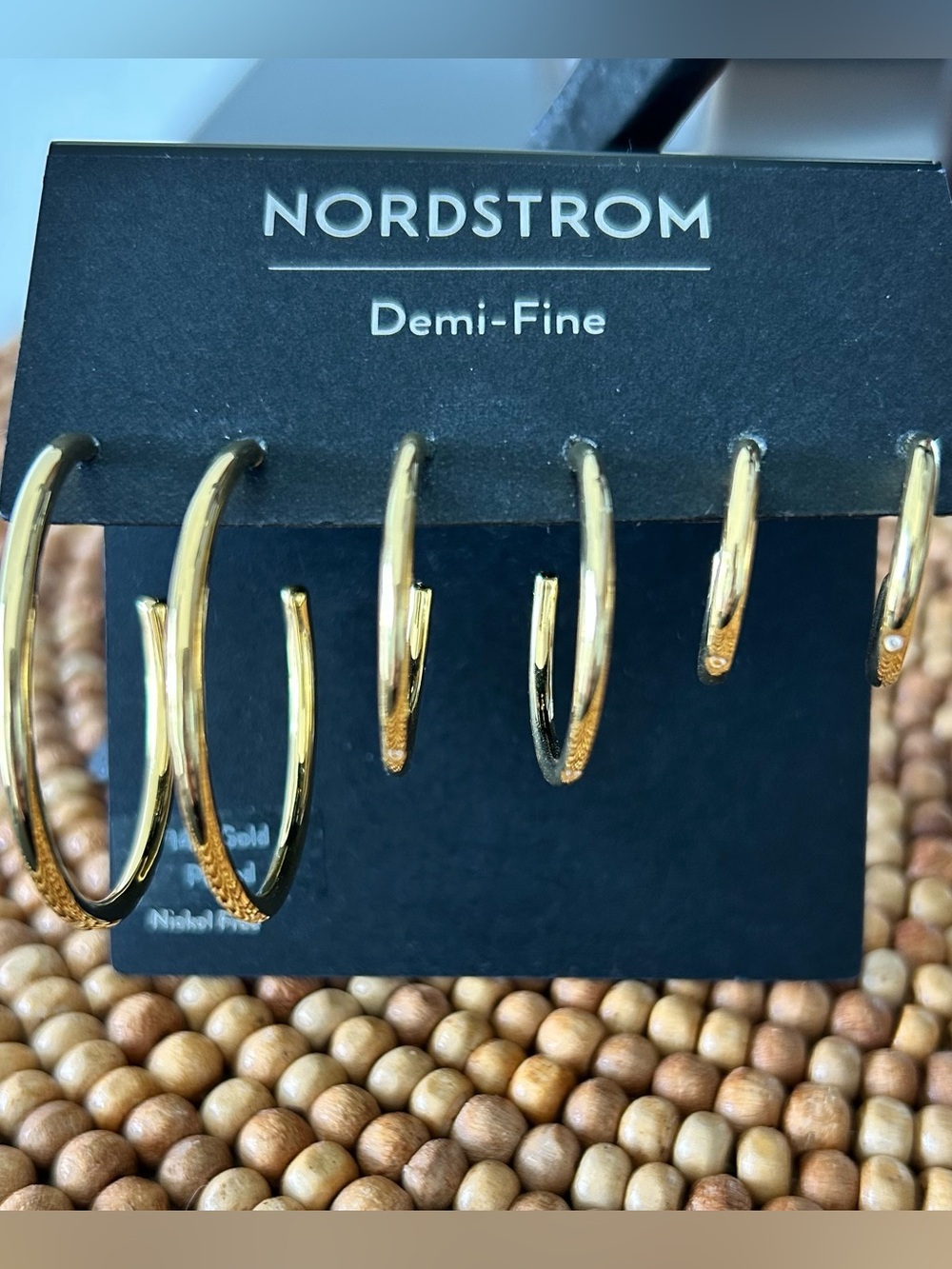 Nordstrom Demi Fine Gold Hoop Earrings